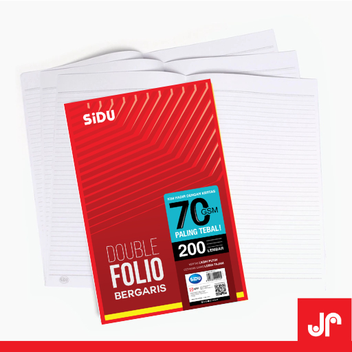 

SIDU KERTAS DOUBLE FOLIO BERGARIS RE PACK 10 LEMBAR / KERTAS FOLIO 10 LEMBAR RE PACK