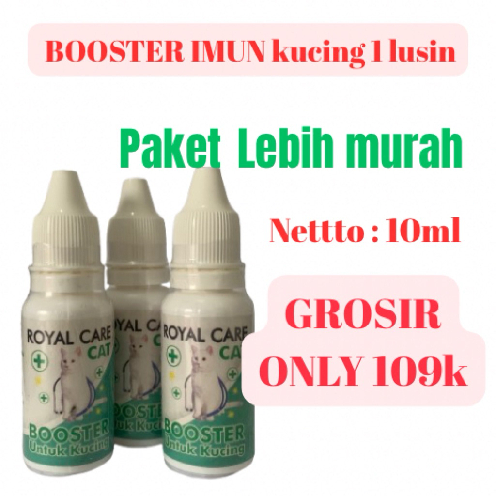 PAKET 1LUSIN IMUN BOOSTER KUCING | isi 12pcs booster kucing