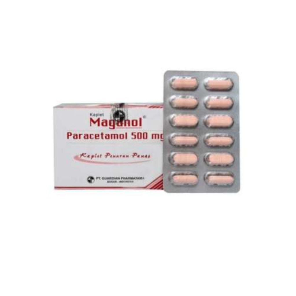 MAGANOL PARACETAMOL 500mg 1 strip @ 12 kaplet