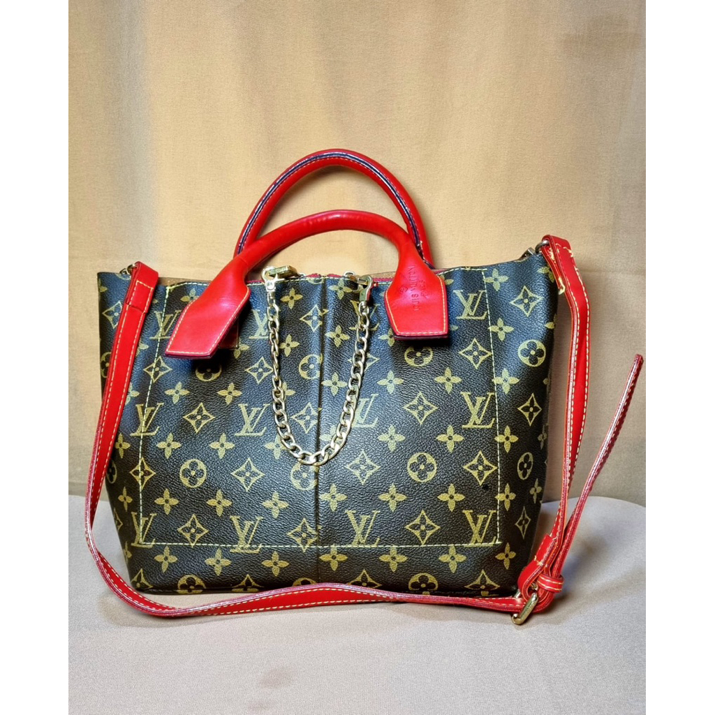 Tas Preloved Second Branded Handbag Wanita Coklat Merah