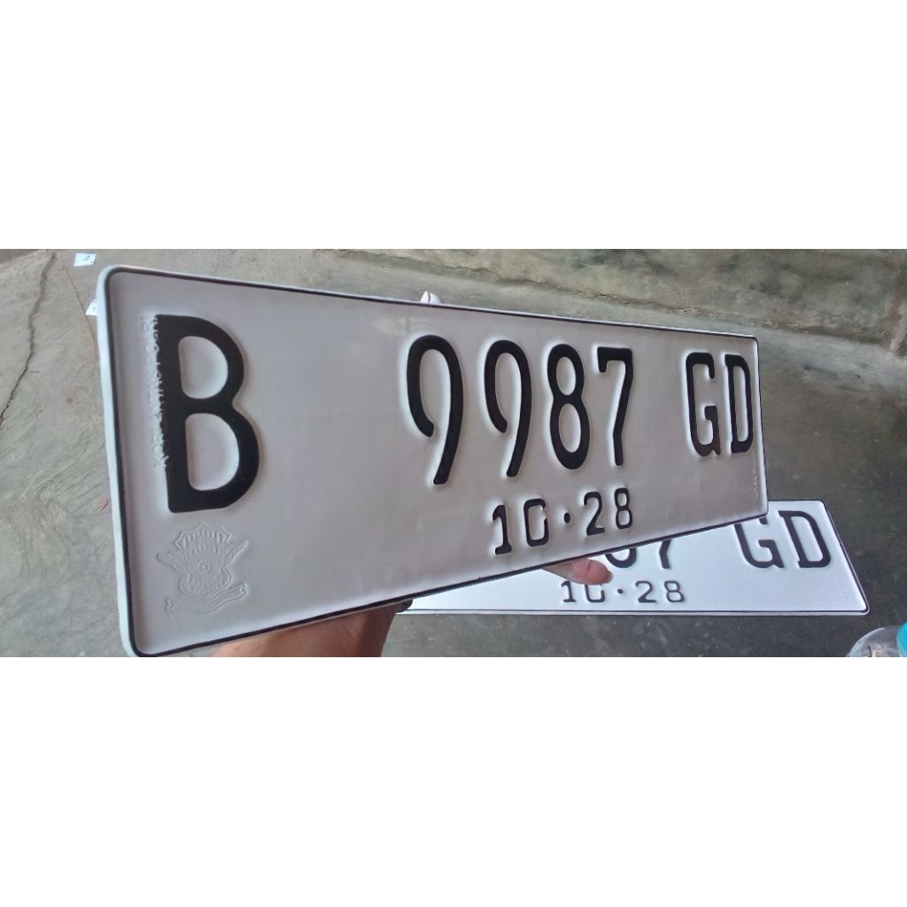 plat nomor mobil sepasang