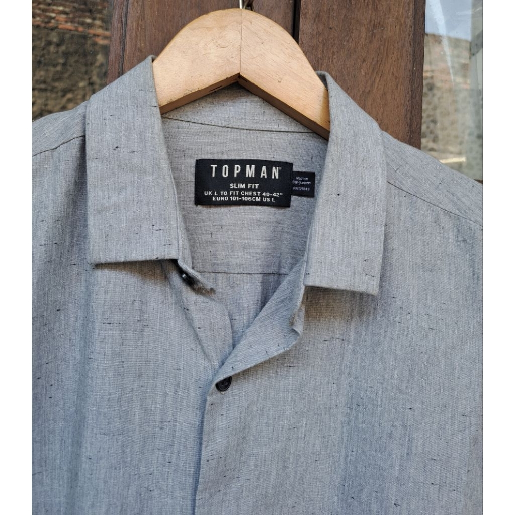 TOPMAN Kemeja Panjang Original Mens Large Slim