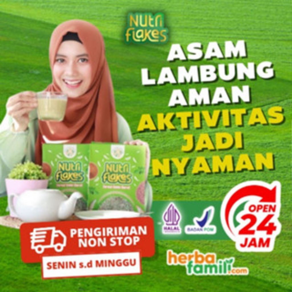 

Nutriflakes Sereal Umbi Garut Membantu Meredakan Asam Lambung 1 Box