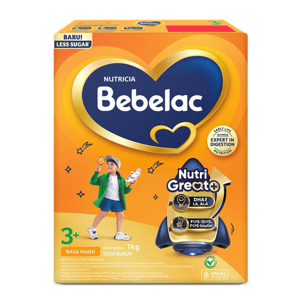 

Bebelac 3+ GroGreat+ Susu Bubuk Pertumbuhan Anak Madu 1 kg