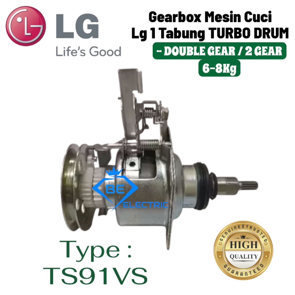 TS91VS GEARBOX MESIN CUCI LG 1 TABUNG TURBO DRUM GIGI 11 2 GEAR 6-8KG