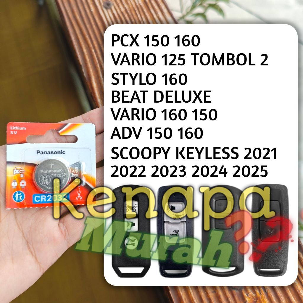 (Per 1 Biji) Baterai remote motor Keyless BEAT DELUXE SMART KEY