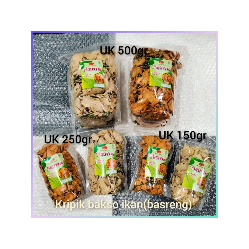 

Cemilan Bakso Goreng/Basreng Bulat Gurih Renyah Pedas dan Original 150gr/250gr/500gr/1kg