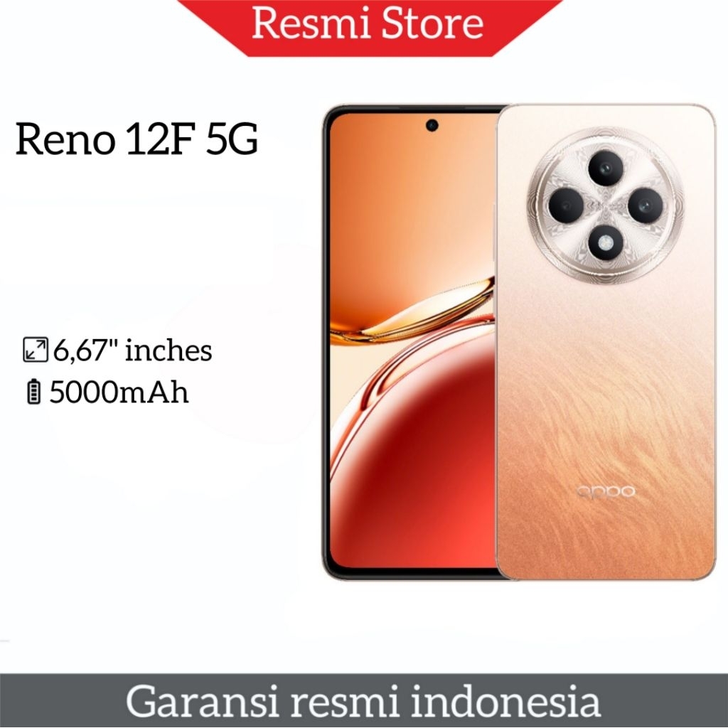 OPO RENO 12F 5G 12/512GB - 12/256GB & RENO 4F GARANSI RESMI OPO