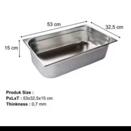 Food Pan / Multypan stainless steel • FoodPan Stainless steel Wadah Makanan Stainless Premium