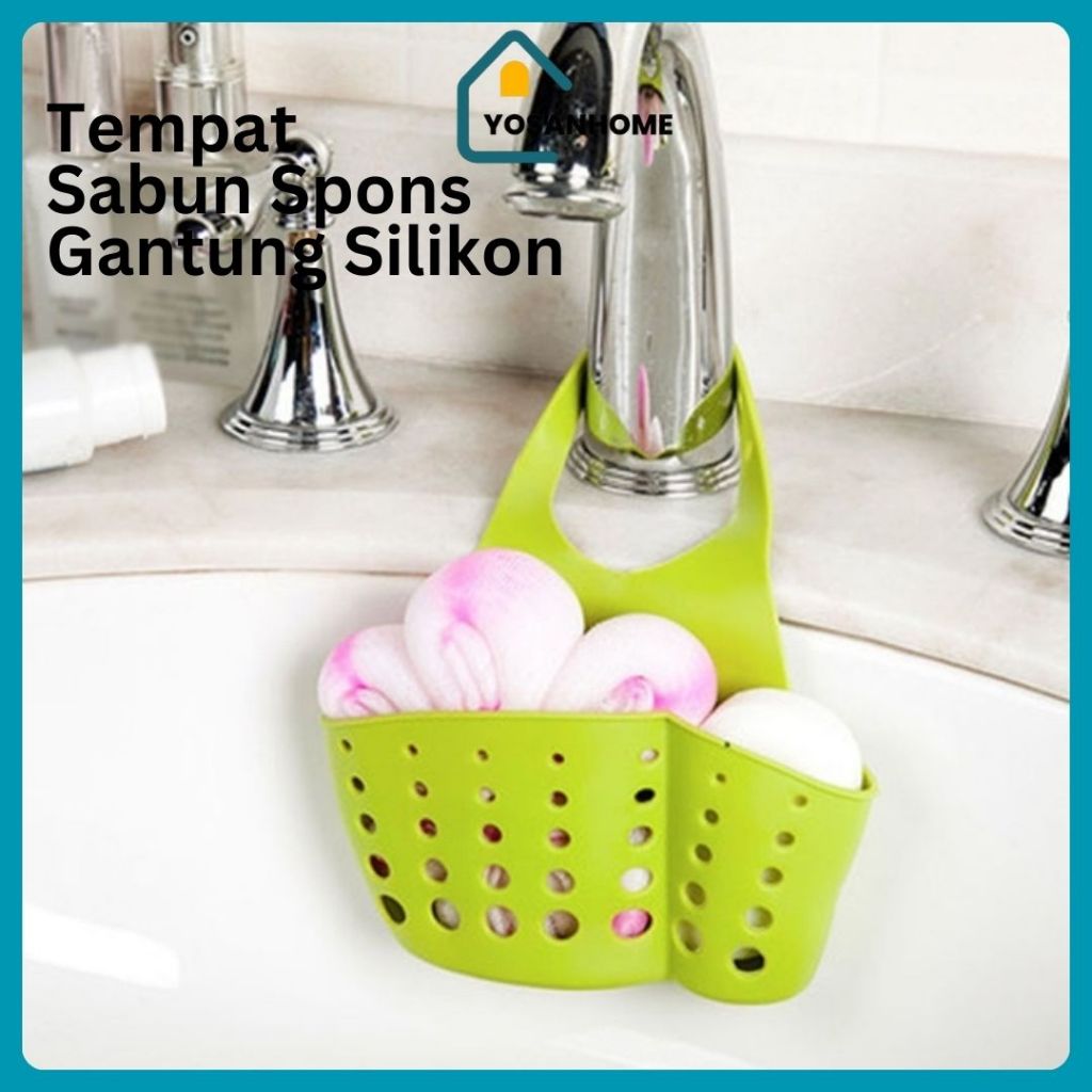 Gantungan Tempat Sabun Cuci Piring / Spons Cuci Piring Bahan Silikon Best Seller Tahan Lama