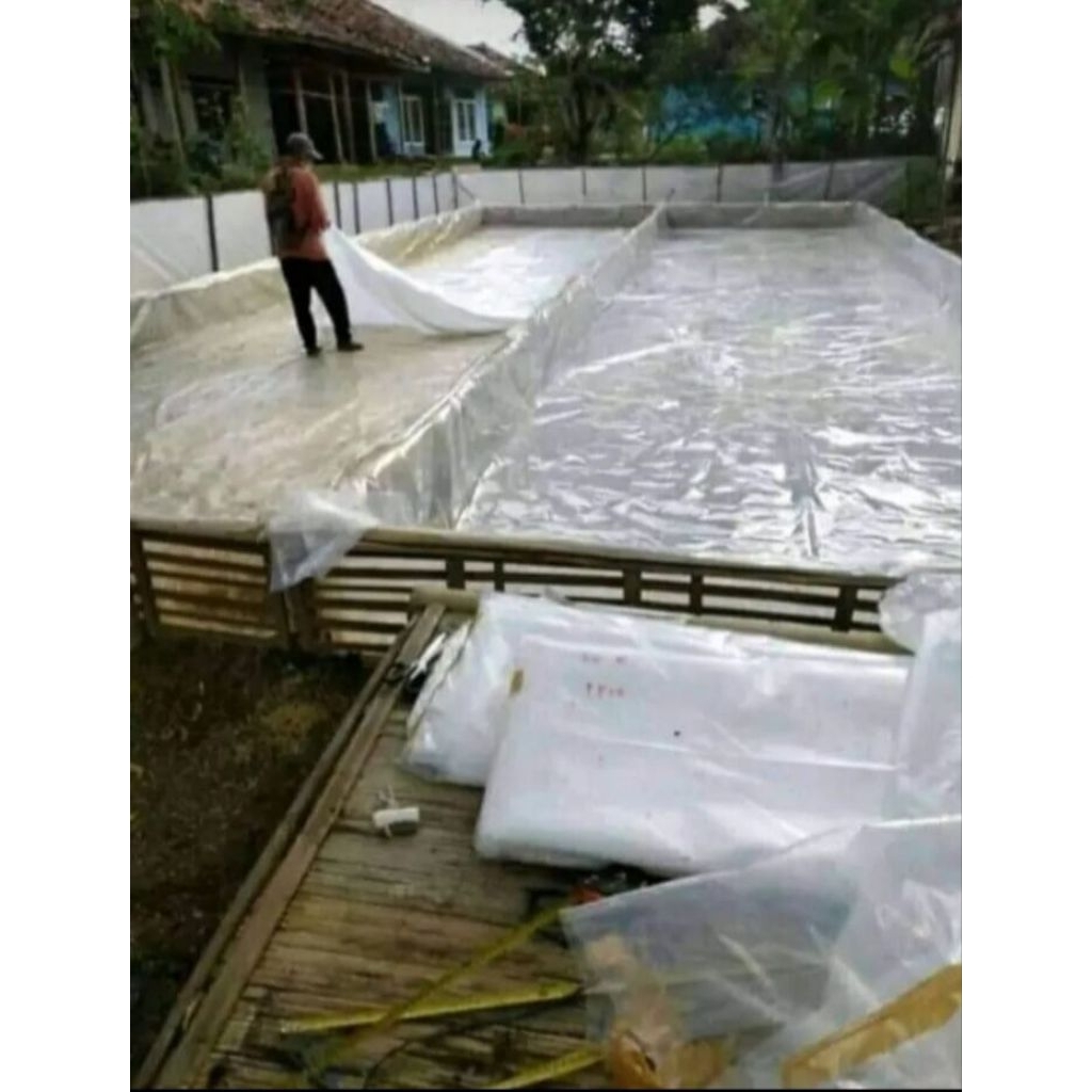 plastik uv 7x8 bekas  200 micron tanpa sambungan