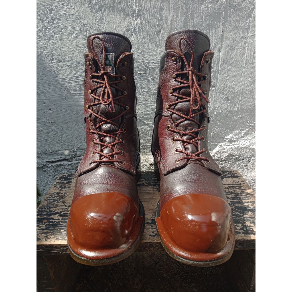 Redwing shoes 2414 Safety boot steel toe sepatu kulit original USA Kontraktor Mandor Pertukangan Red