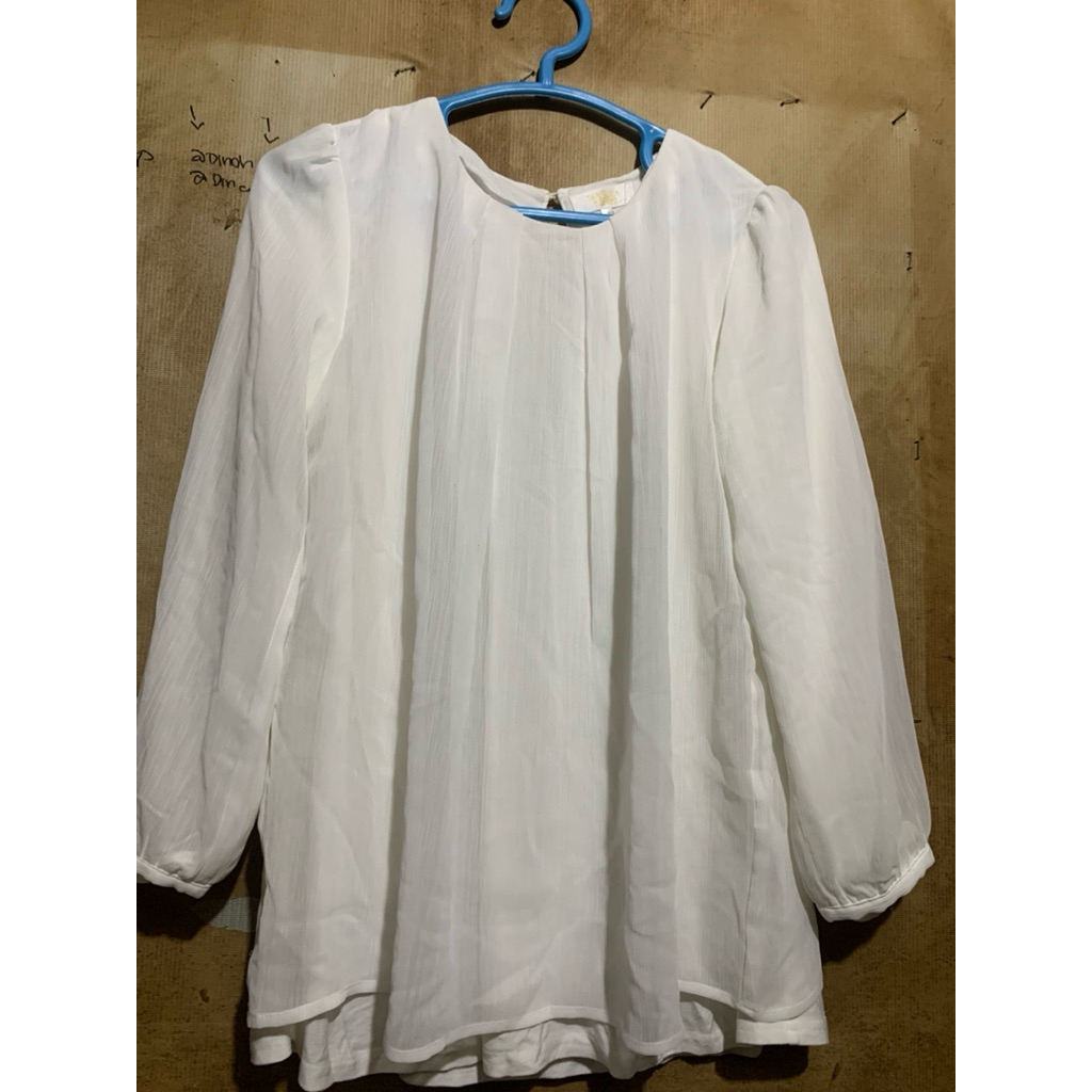 BLOUSE WANITA PUTIH MEWAH ATASAN PUTIH WANITA BLOUSE