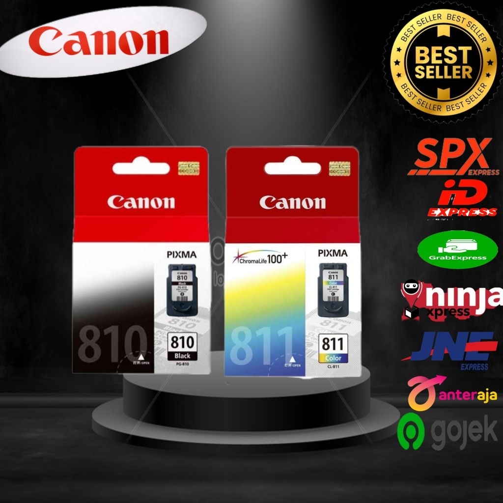 1 set cartridge ink canon 810 811 isi ulang for ip2770, mp287 dan lain lain