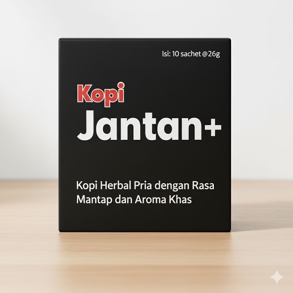 Kopi Jantan +++ 10 Sachet @26g – Kopi Herbal Pria