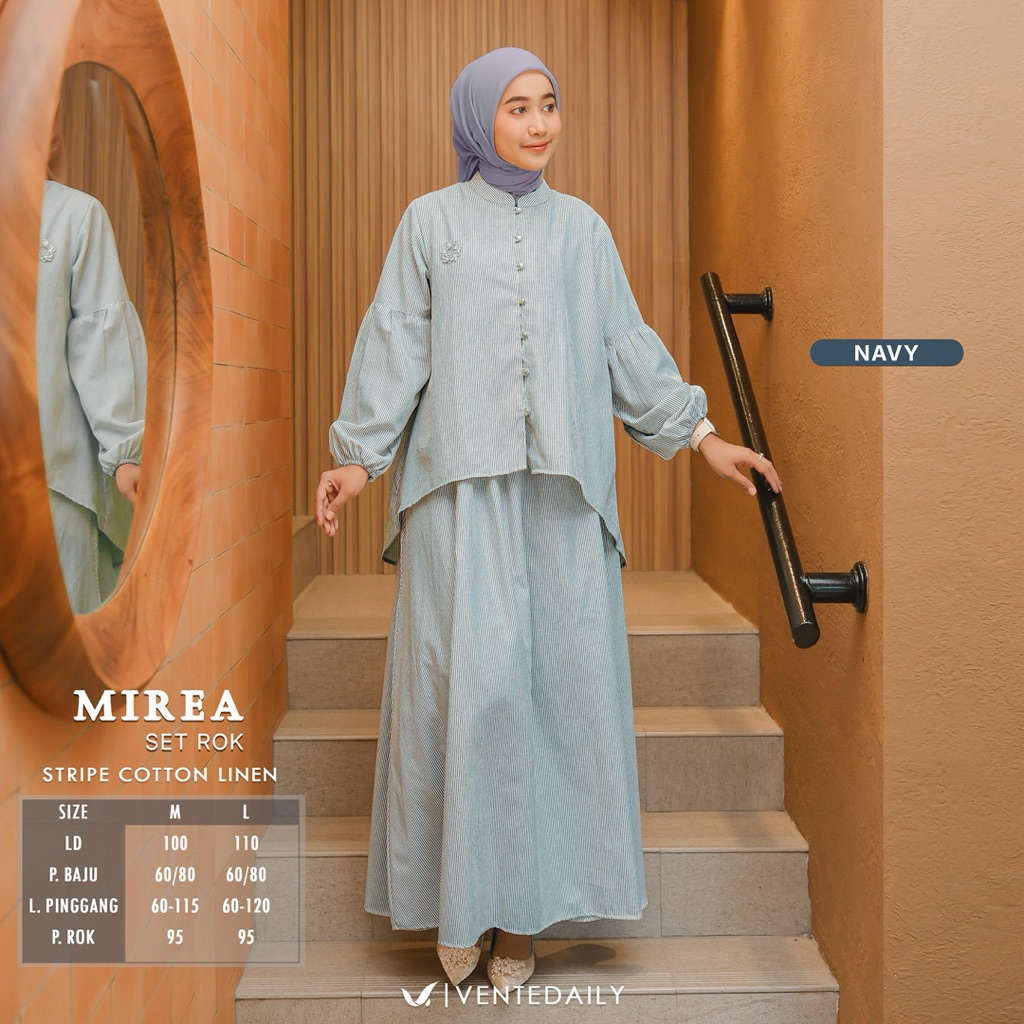 ZS Mirea Oneset Rok Wanita / Daily Casual Setelan Rok dan Blouse Wanita by Ventedaily