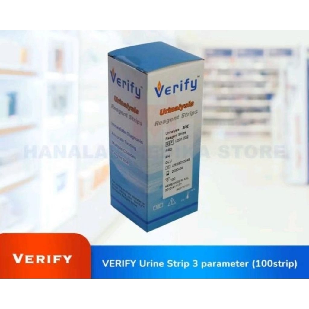 VERIFY Strip Urine 3 Parameter 100 Strip / Strip analisis urine 3 P