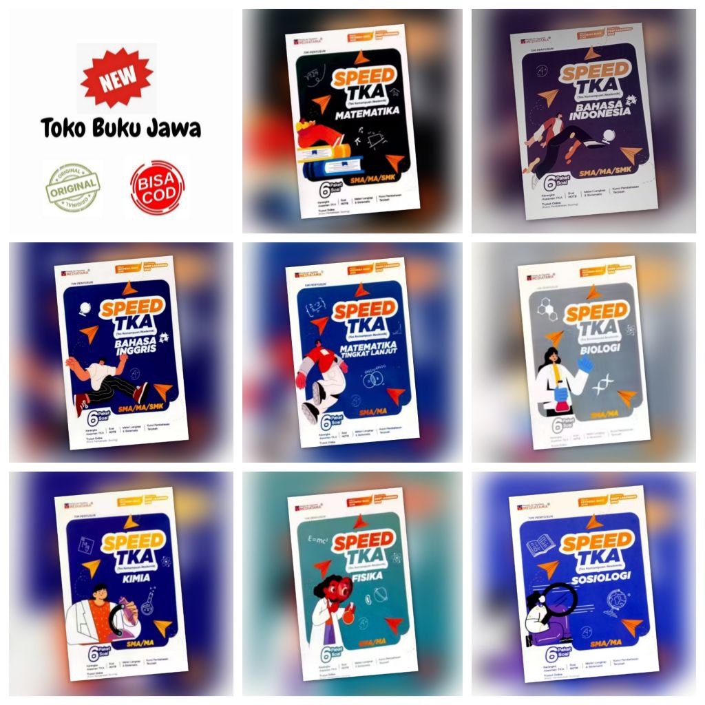 Mediatama - Buku TKA Speed TKA SMA SMK Matematika Bahasa Indonesia Bahasa Inggris Biologi Kimia Fisi