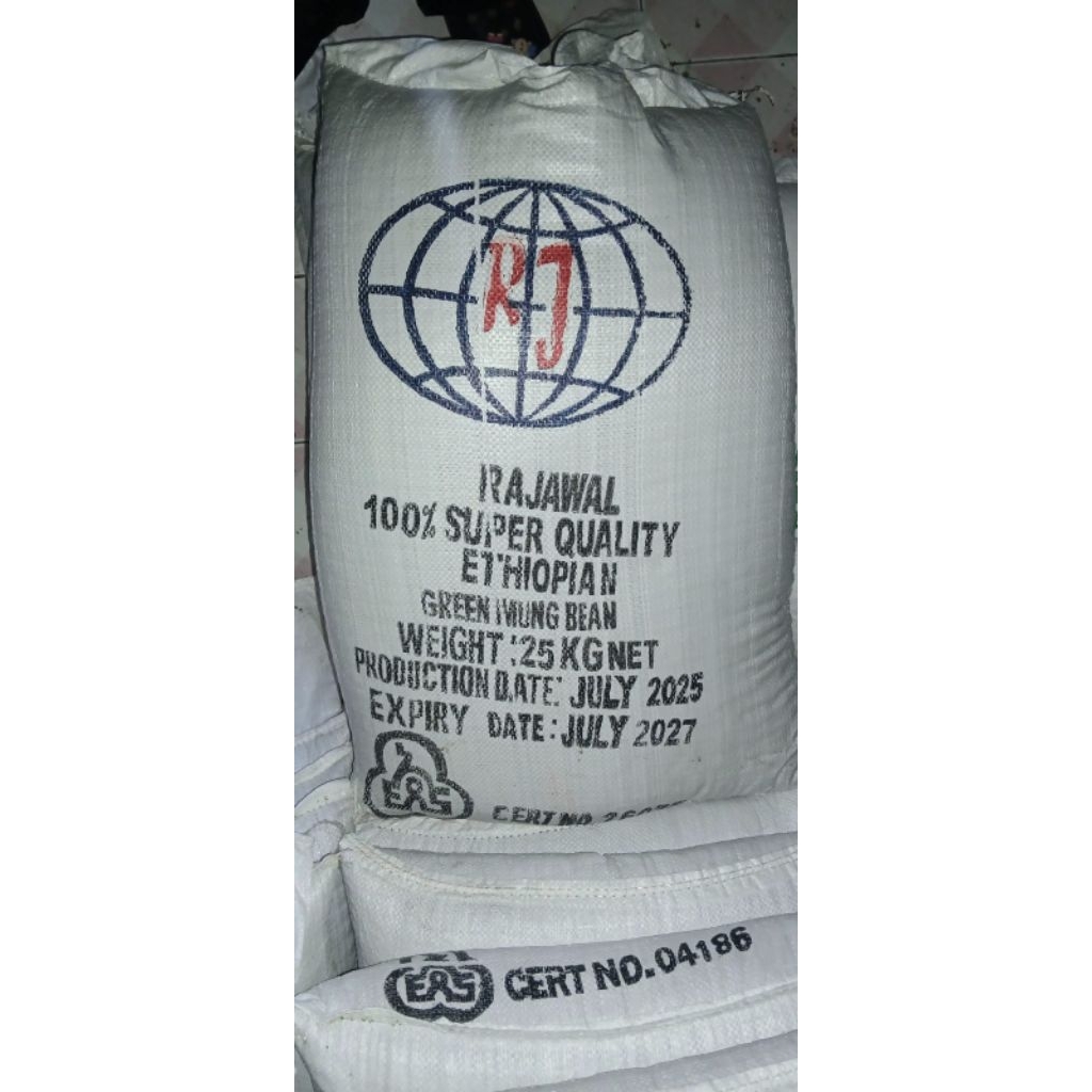 

Kacang Hijau Raja Wali Afrika Ethiopia 25kg / Karung kualitas Import Khusus Tauge