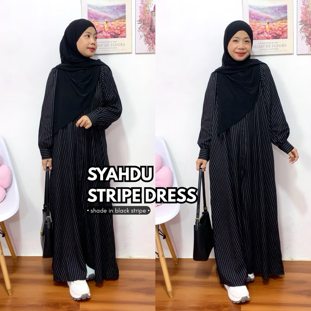 SYAHDU STRIPE DRESS BY NADHIA WEAR