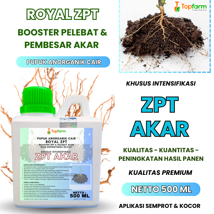 Pupuk Zpt Penumbuh Akar/ Pupuk Penyubur Akar/ Pupuk Akar Pemicu Pelebat Pertumbuhan Akar/ Pupuk Pera