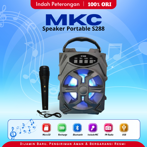 SPEAKER BLUETOOTH MKC S-288/S-286 / SPEAKER LAD / SPEAKER PORTABLE MURAH JOMBANG