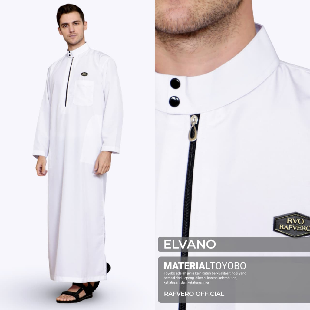 PREMIUM RAFVERO - JUBAH PRIA ELVANO - GAMIS PRIA - ORIGINAL RAFVERO - MATERIAL TOYOBO - COD