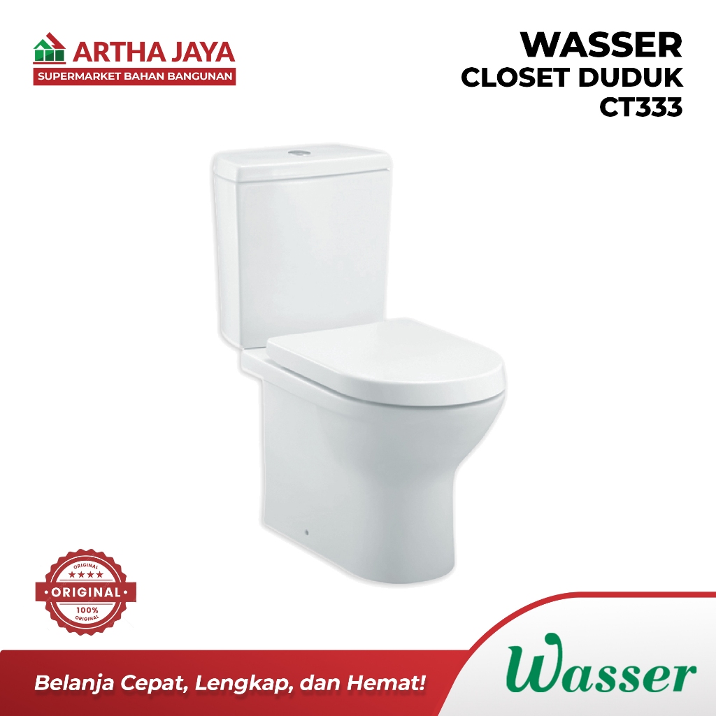 Wasser CT333 Closet / Kloset Duduk Soft Closing  CT333