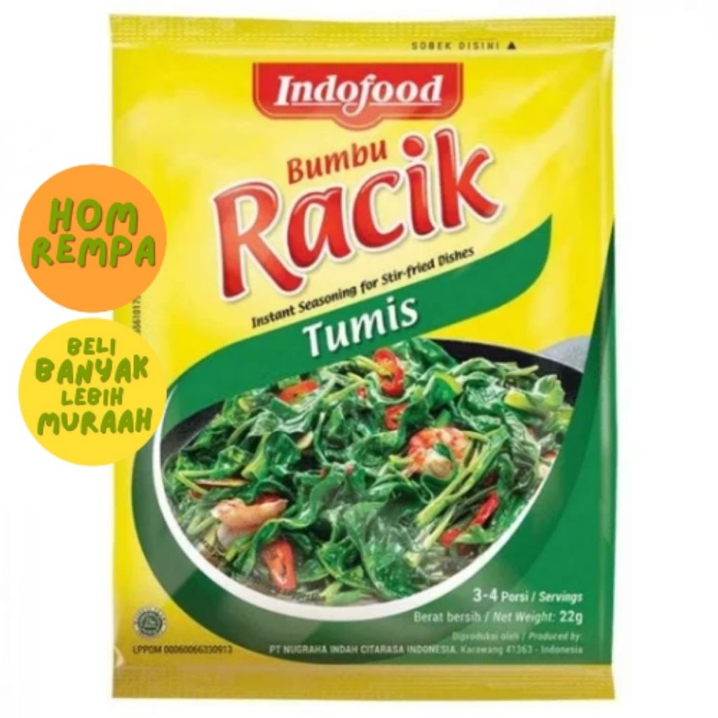 

Bumbu Masak Instan Indofood Racik Tumis 22 Gram