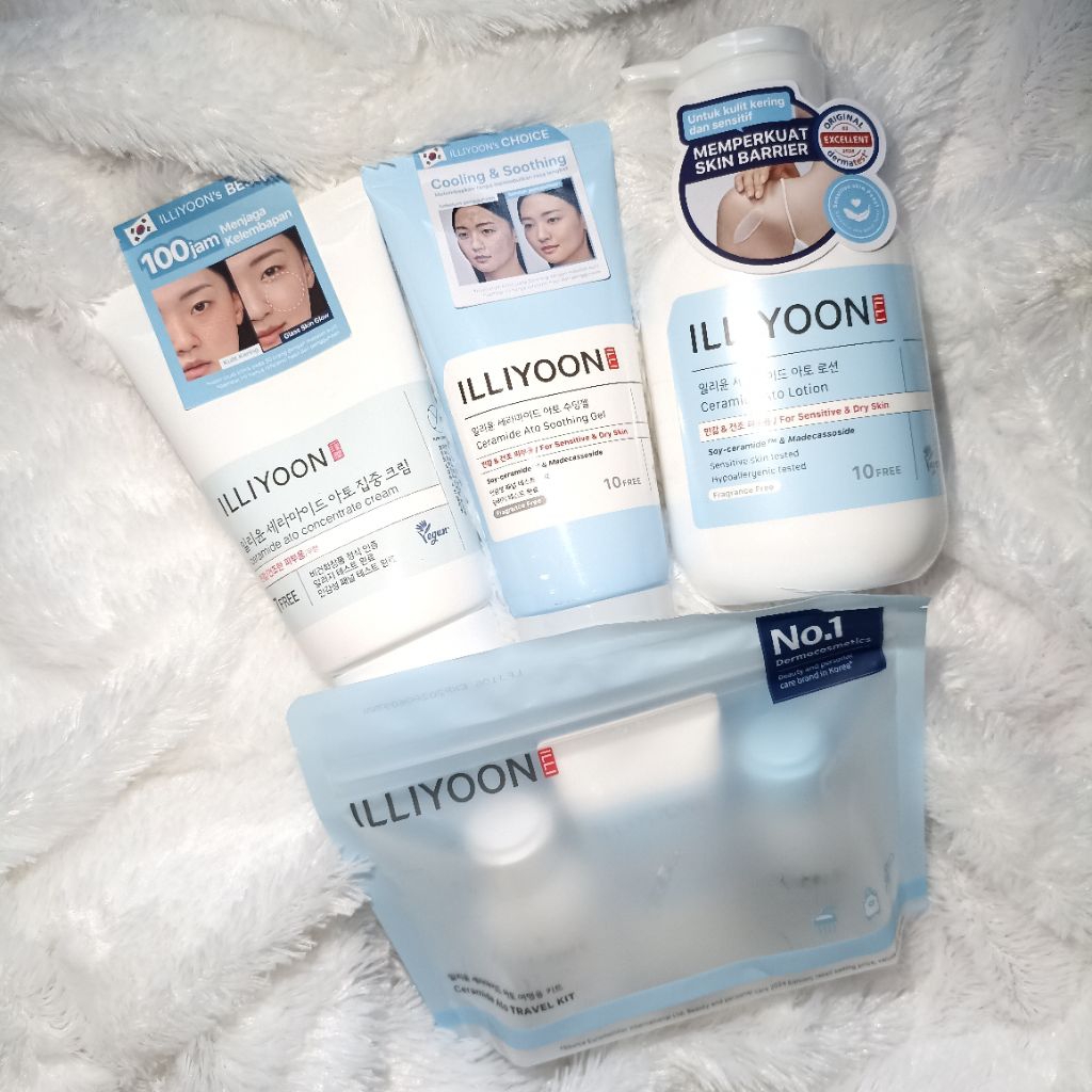 ILLIYOON Ceramide Ato Smoothing Gel Cream Lotion Moisturizer Travel Kit 175 ml 200 ml 350 ml (NEW PA