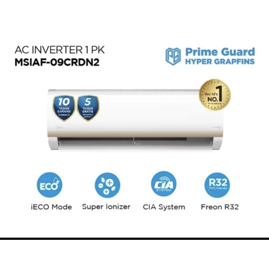 MIDEA AC INVERTER LOW WATT 1PK MSIAF_09CRDN2X