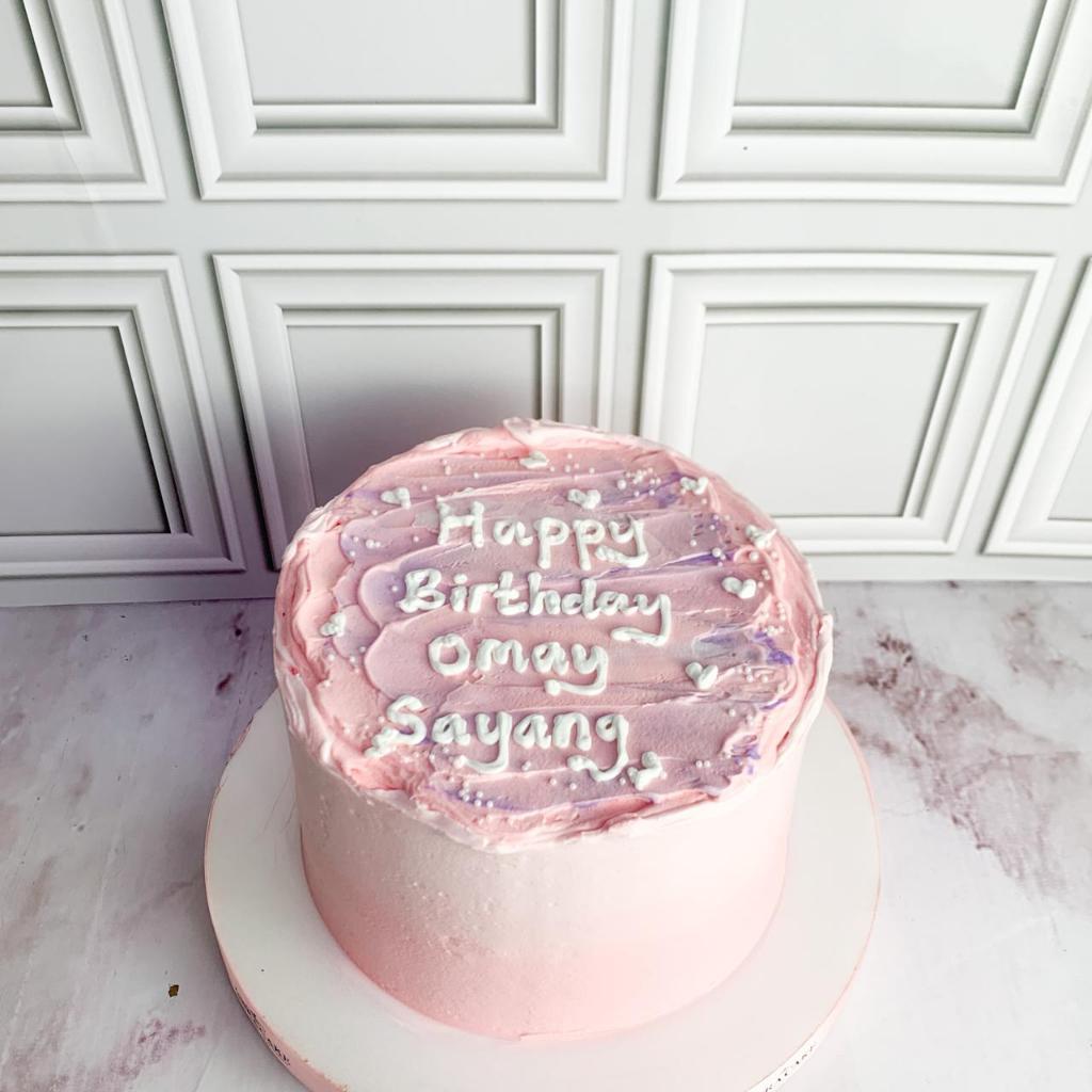 Kue Ulang Tahun/Birthday Cake/kue Ultah Tema Pink Ungu/Kue Birthday Jakarta/Korean Cake