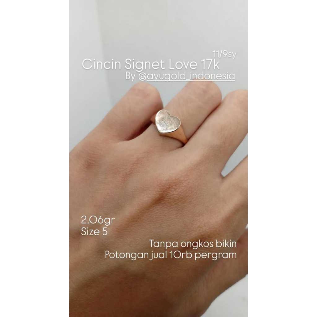 cincin signet love 17