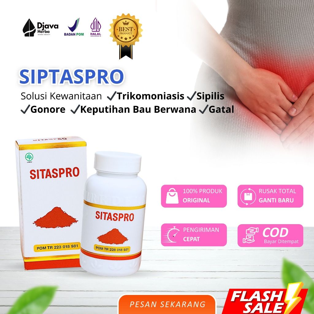 Sitaspro Herbal Obat Trikomoniasis Keputihan Berbau Berwarna Kuning Kehijauan Gatal Serta Nyeri