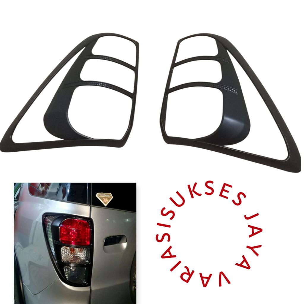 GARNISH LAMPU BELAKANG MOBIL RUSH TERIOS LAMA 2008-2014 HITAM