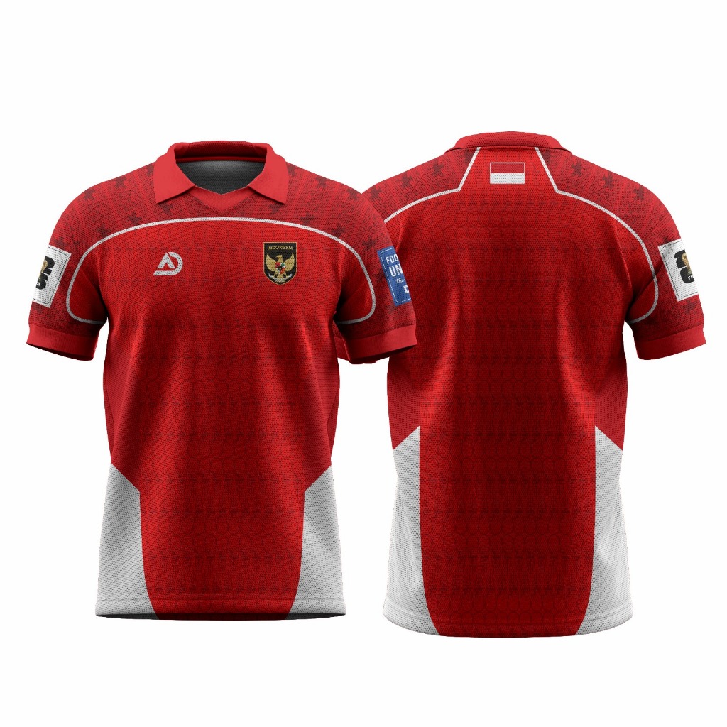 Kaos Jersey Bola Timnas Indonesia Piala Dunia Unisex Pria Wanita
