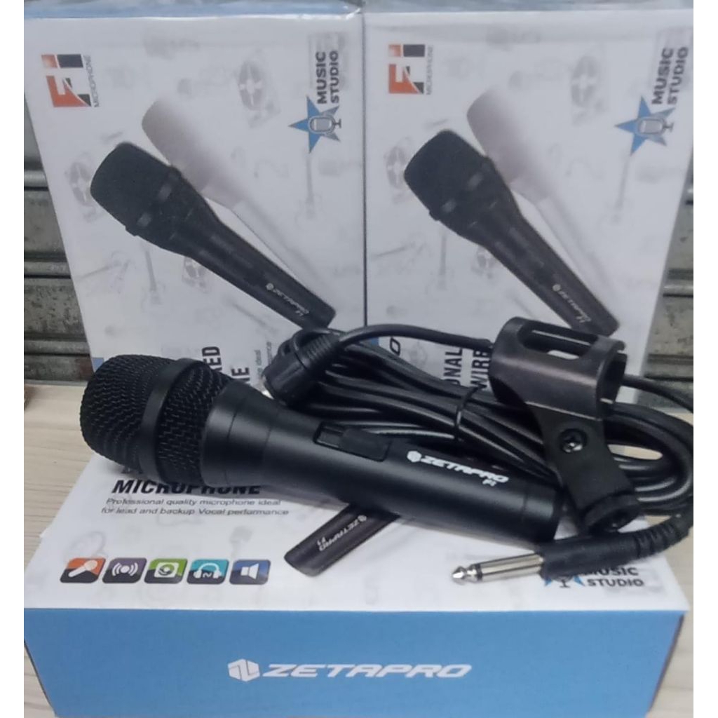 ZETAPRO F1 Mic Kabel Dynamic Mikrofon Handled Microphone