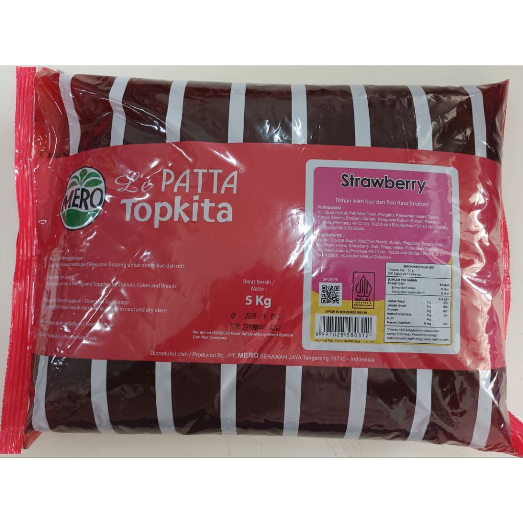 

SELAI STRAWBERRY LEPATTA TOPKITA PREMIUM 5KG
