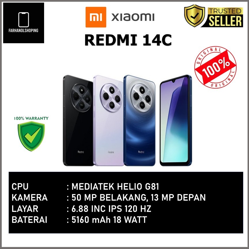 XIAOMI REDMI 14C RAM 8GB ROM 256GB