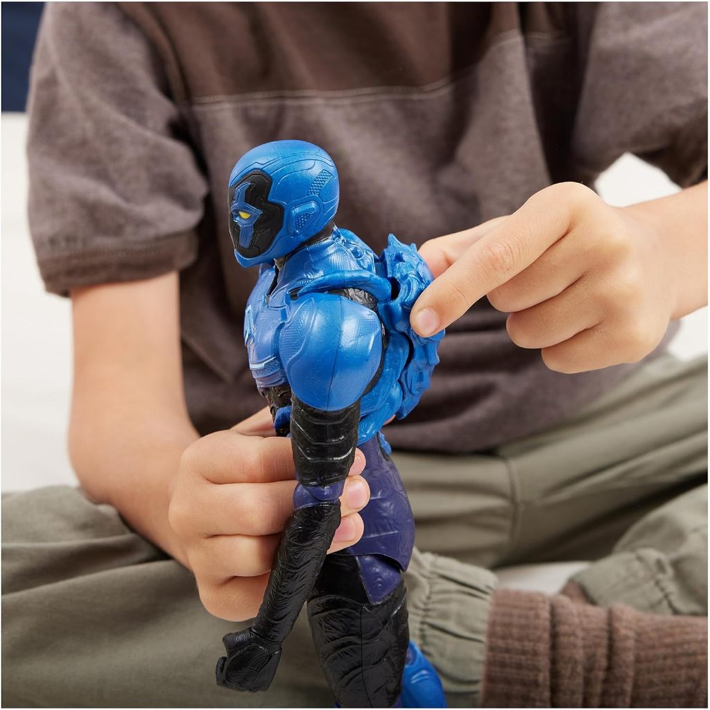 DC Comics, Hero-Mode Blue Beetle Action Figure, 12-inch, Easy to Pose, Blue Beetle Movie Collectible