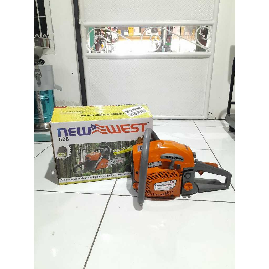 Mesin Gergaji Kayu New West 628 - Chainsaw New West 628 24 Inch / Mesin Potong Kayu