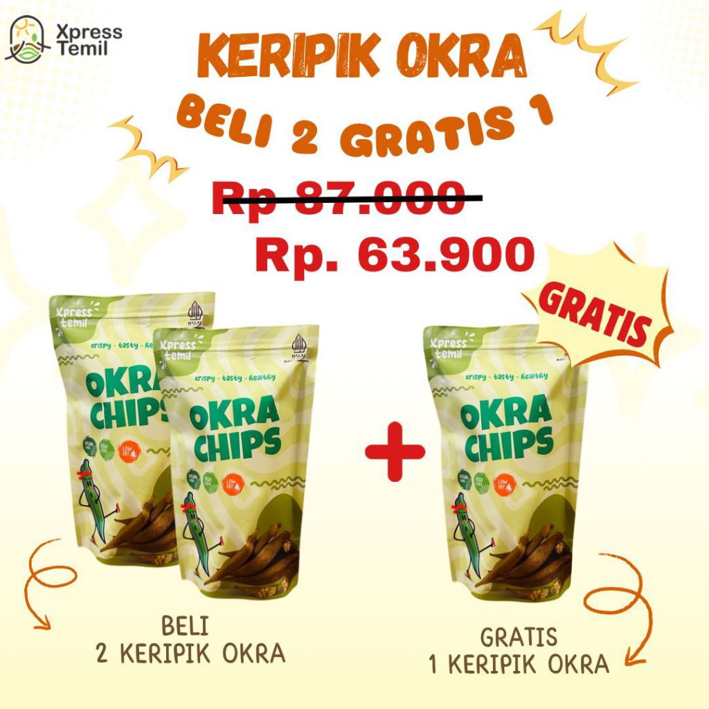 

Xpresstemil Keripik Okra Premium Kemasan Pouch
