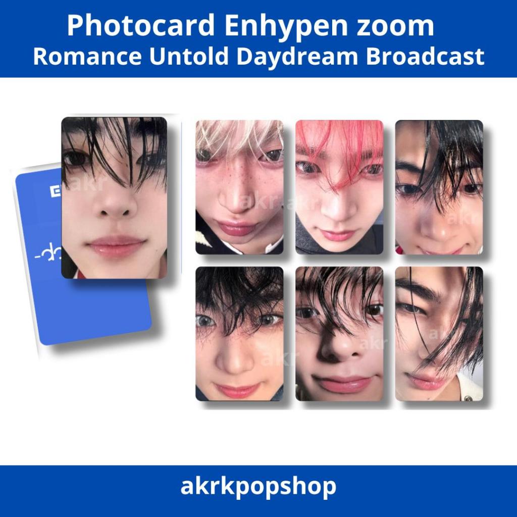 Photocard zoom,bear,yixhiyu, Sunghoon gigit dasi enhyunoff enIhypen 2 sisi 310 gsm romance untold da