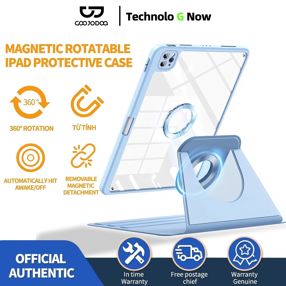Goojodoq Casing For iPad Air5 Air4 10.9 magnetic 720° rotation iPad case For  Mini6 8.3 2021 Pro11 2