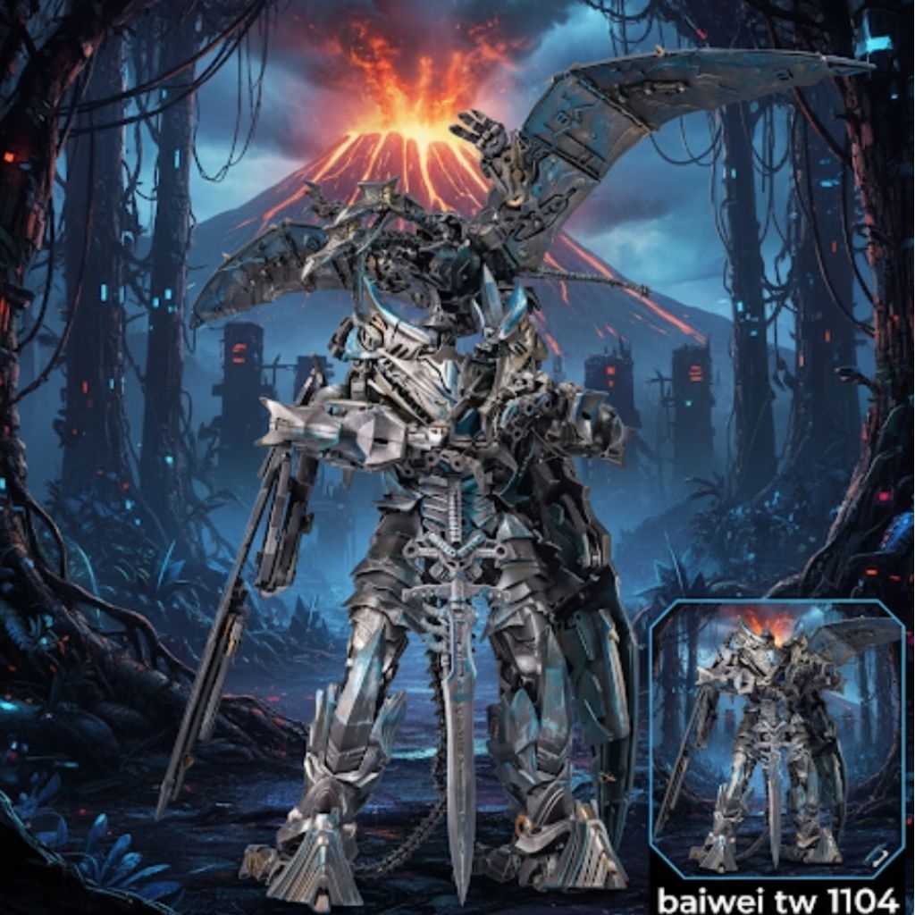 BAIWEI TW-1104 Dinobot Strafe AOE KO trans former two headed pteranodon