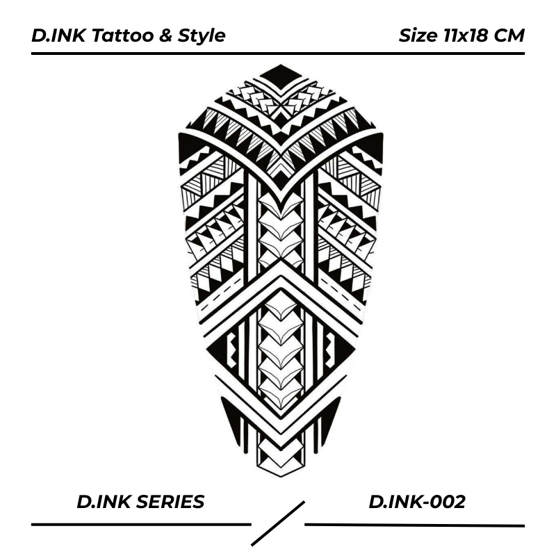 PREMIUM D.INK-002 Tattoo Temporary Fruit Ink Tahan Lama Ukuran 11x18 CM Tato Temporer Semi Permanen 