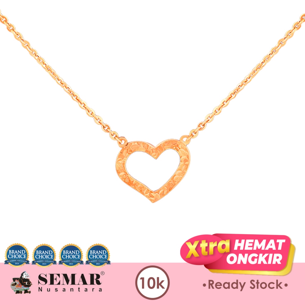 Kalung Emas Shiny Lovisa Heart Gold 10K Semar Nusantara
