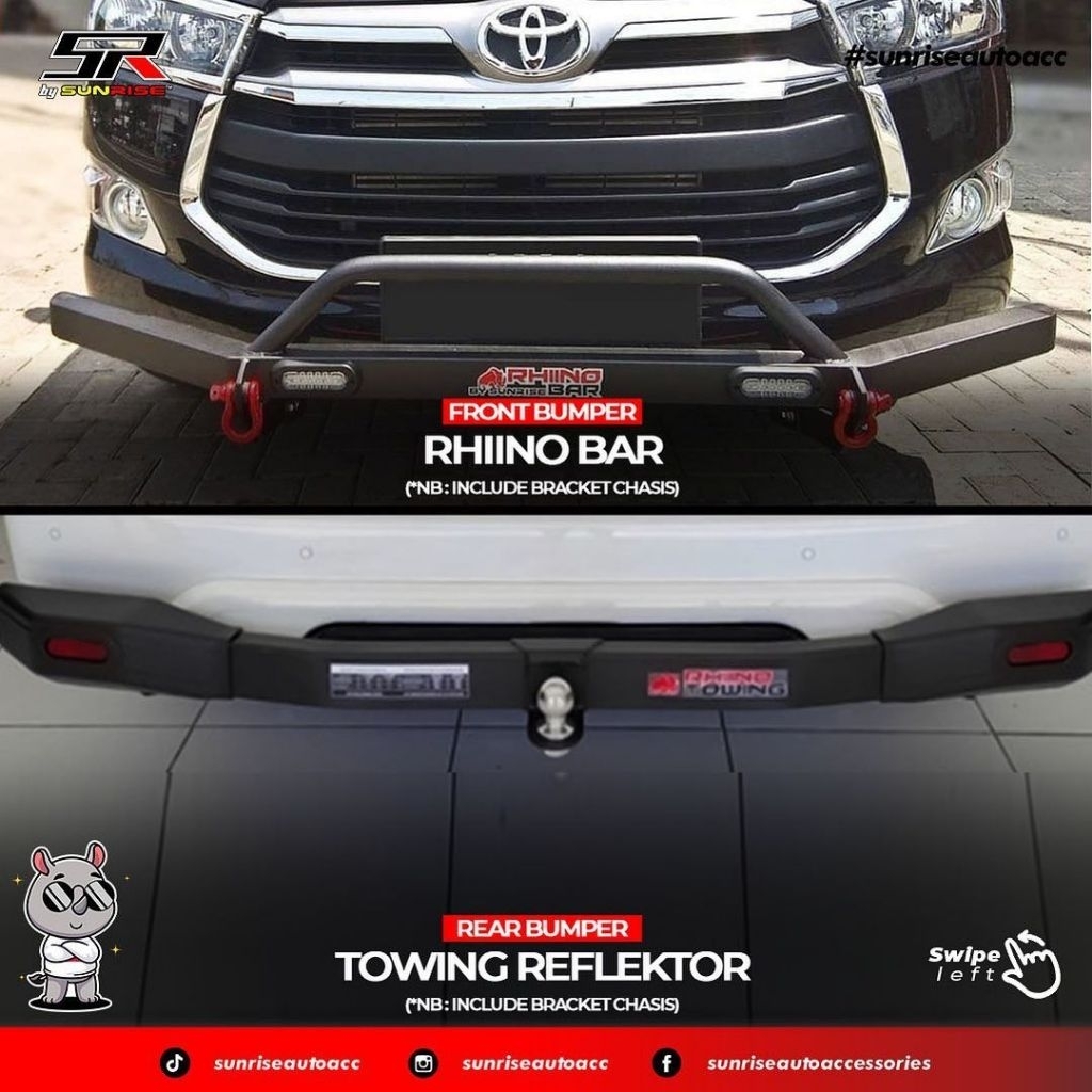Towing Tanduk Rhino Depan Belakang Innova Reborn 2018-2025