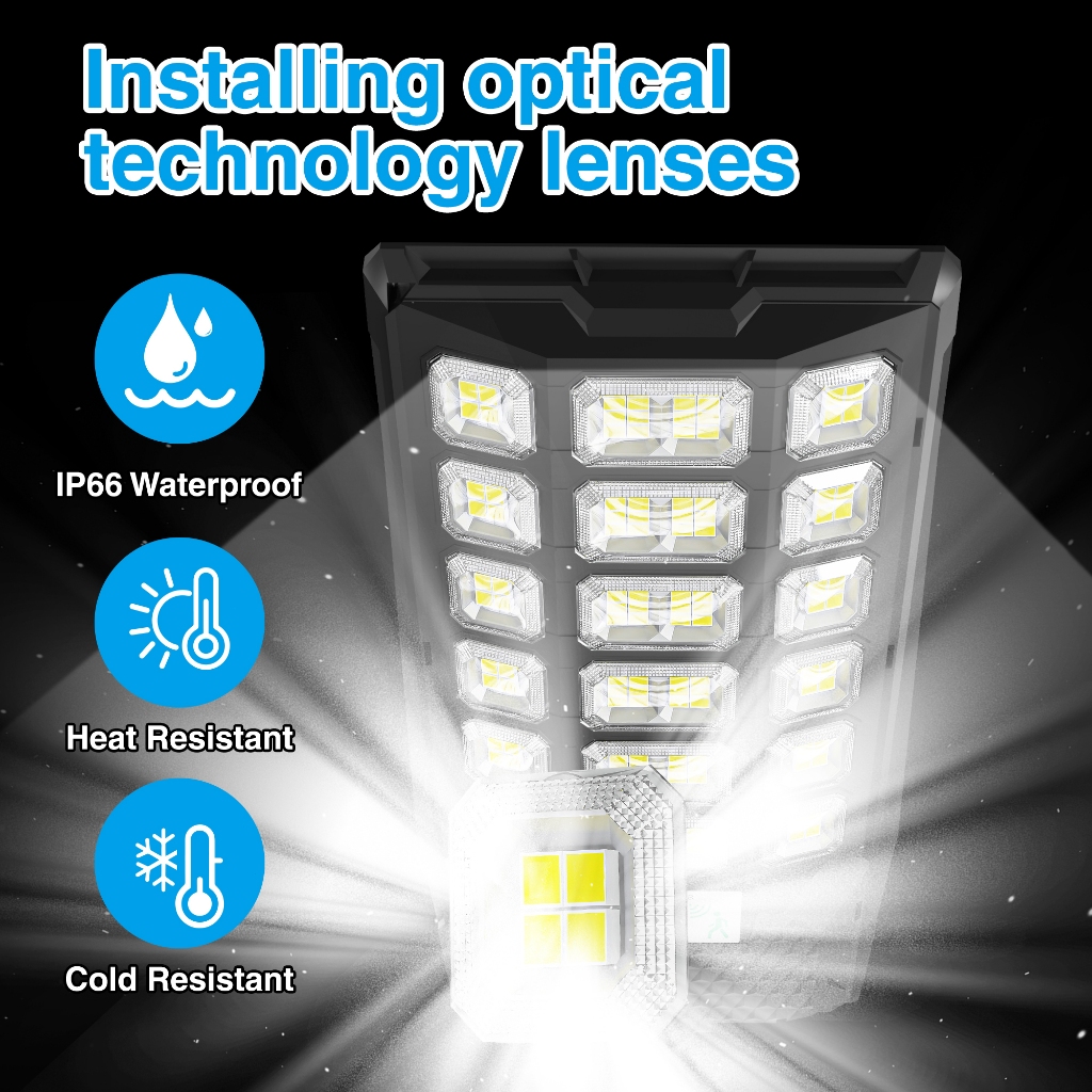 Ookas Lampu Tenaga Surya Matahari Lampu Taman Sensor Outdoor Lampu Jalan Solar Lampu Gerak Listrik