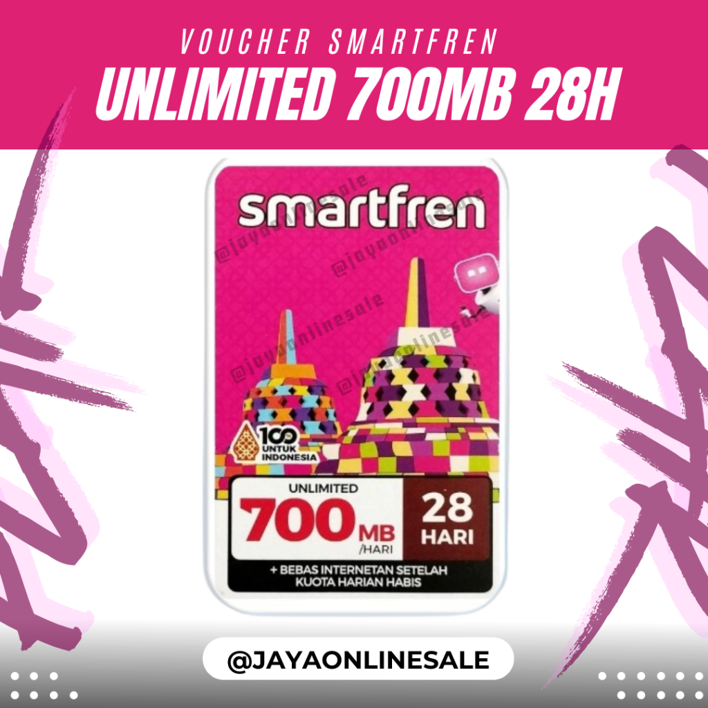[TERMURAH] VOUCHER SMARTFREN UNLIMITED HARIAN 28 HARI (FUP 700GB)